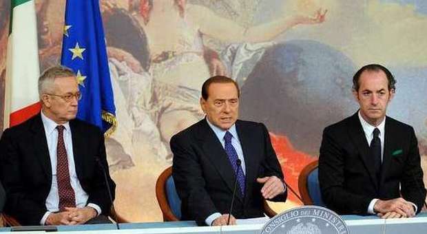 Tremonti, Berlusconi e Zaia nel 2010