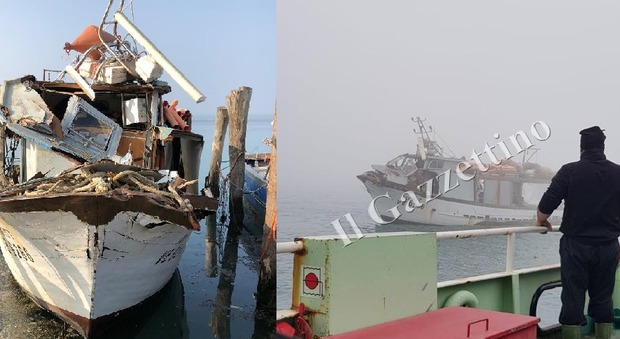 Collisione fra un ferry boat e un peschereccio: paura alla bocca di porto