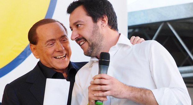 Berlusconi e Salvini (ansa)