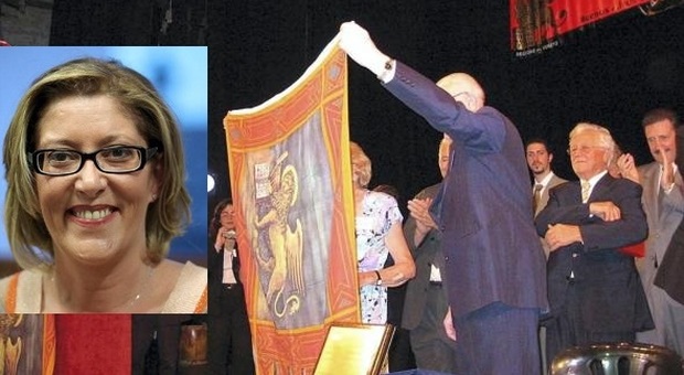 Silvia Rizzotto e la bandiera veneta