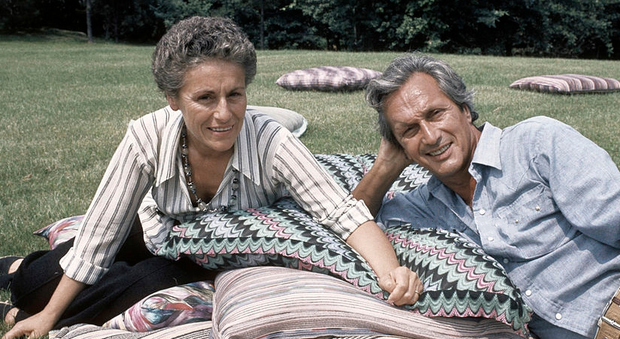 Rosita e Ottavio Missoni in un'immagine del 1975