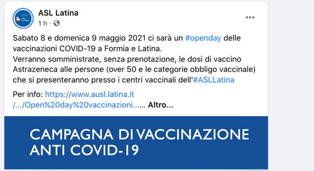 Latina, la Asl annuncia open day vaccinale e poi lo rinvia. La Regione denuncia fake news. E' giallo