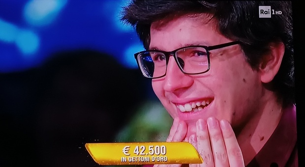 L'Eredità, Giacomo (studente di 20 anni) "sbanca" e totalizza vincite per 188mila euro