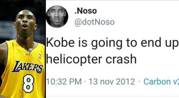 Kobe Bryant, il mistero della profezia sulla morte in un tweet del 2012