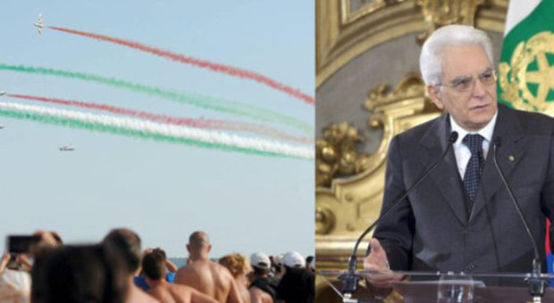 Il presidente Mattarella a Rivolto per il compleanno delle Frecce