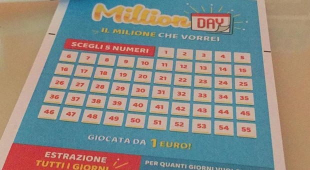 Million Day, la fortuna bacia la Sardegna: vinto un milione con una giocata da 56 euro