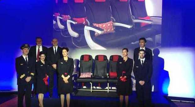 La presentazione a Parigi della nuova cabina di Air France
