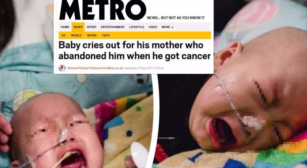 Scopre che il figlio ha il cancro, mamma abbandona il bimbo di un anno