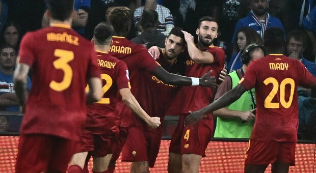 Sampdoria-Roma 0-1, le pagelle: Pellegrini torna a fare gol (6,5), Cristante protegge la difesa (6,5), Belotti si perde (5)
