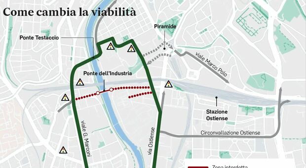 Roma, chiude il Ponte dell’Industria: partono i lavori di ristrutturazione. Dureranno 14 mesi. Come cambia la viabilità