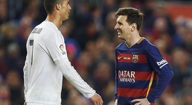 Cristiano Ronaldo del Real Madrid e Leo Messi del Barcellona