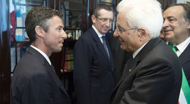 Manfredi Borsellino in una foto con il presidente Mattarella