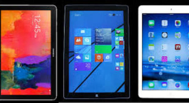 Un'immagine con tre dei più popolari tablet sul mercato