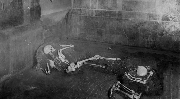 Pompei, il popolo web si commuove per la fotografia degli scheletri