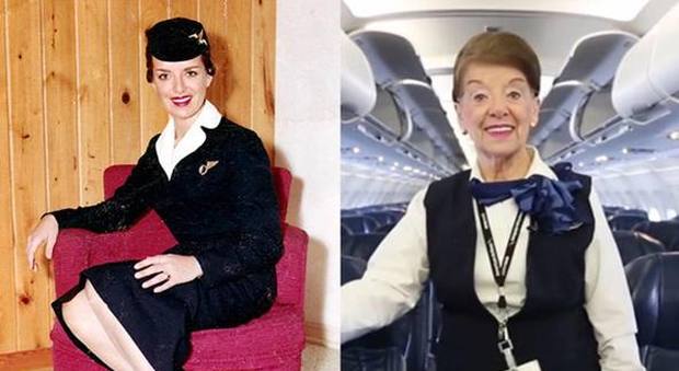 Nonna hostess, ancora sugli aerei a 80 anni: "Prima era obbligatorio un corso di galateo"