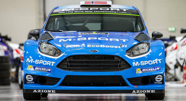 Sotto il cofano di Fiesta RS WRC c'è l'unità quattro cilindri turbo EcoBoost da 1.6 litri a 16 valvole da 304 cavalli con 450 Nm di coppia