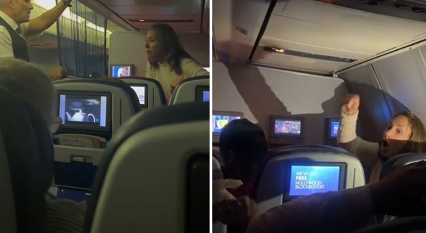 Donna chiede del vino e a bordo dell'aereo scoppia una lite: volo deviato e passeggera arrestata
