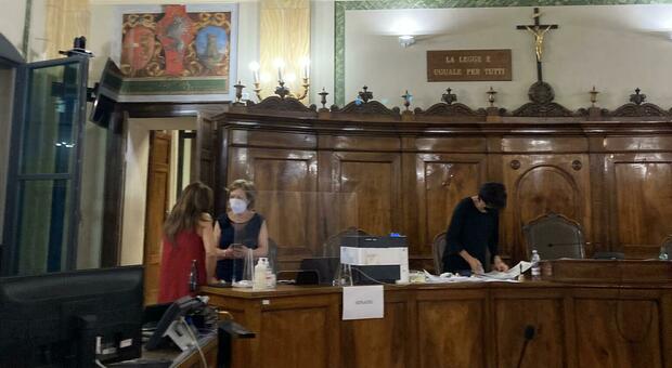 L'aula della Corte d'Appello a Perugia dove sono state presentate le liste