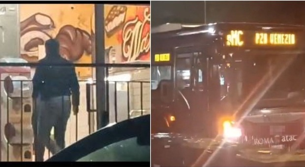 Autista dell'Atac scende dal bus per comprare un cornetto, il video di denuncia