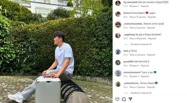 Napoli, l'ex Kim Min Jae posta una foto con la valigia