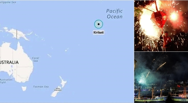 Capodanno, è già il 2024 nell'atollo di Kiribati
