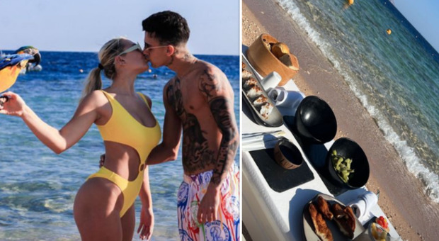 Chanel Totti e Cristian Babalus, pranzo romantico in riva al mare: sushi, coccole e tanto amore
