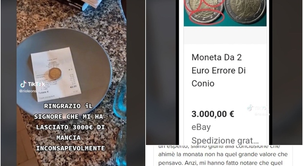 Lascia mancia da 2 euro, l'Osteria di Benevento: «È una moneta rara, ne vale 3000». Poi l'amara sorpresa