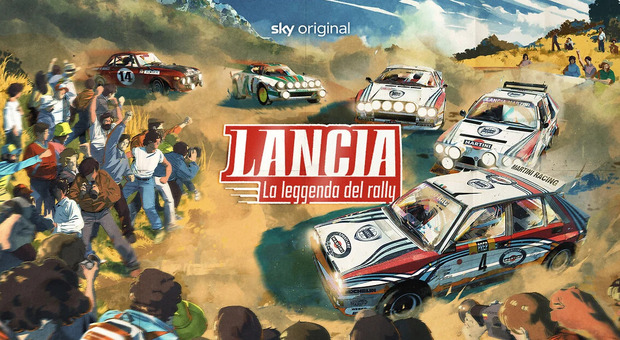La locandina della docu-serie La regina del Rally di Lancia