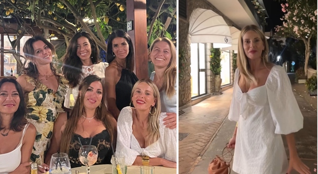 Alessia Marcuzzi scatenata a Capri con le amiche, ma la storia e i "fantasmi" non passano inosservato