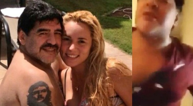 Maradona choc: diffuso il video delle violenze sulla compagna Rocio Oliva -Guarda