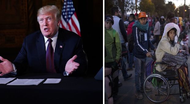 Trump pronto all'uso di «forza letale» contro la carovana di migranti dal Messico