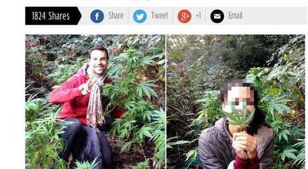 I due fidanzati tra le piante di cannabis