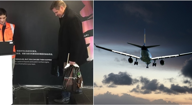 Compagnia aerea pesa i passeggeri insieme al bagaglio a mano, è polemica: «Violata la privacy»