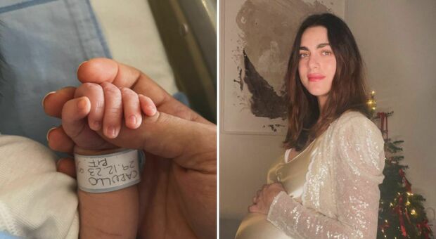 Mirian Leone ha partorito: «È nato Orlando Leone Carullo, grazie alla vita e a mio marito Paolo»