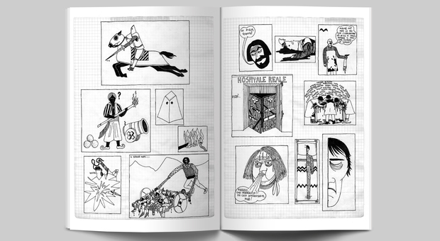 Scarabocchi e classici rivisitati: gli epici fumetti del giovane Mari