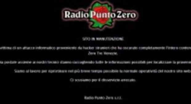 Attacco hacker a Radio Punto Zero, sul sito la scritta: "I love you Isis"