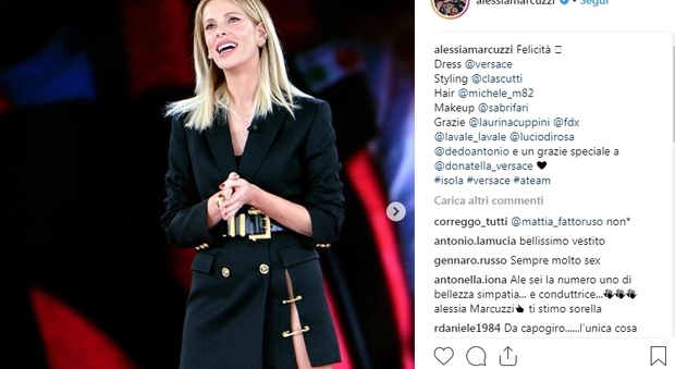 «Alessia Marcuzzi senza mutande», imbarazzo in diretta dopo la battuta della Gialappa's Band