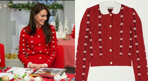 Kate Middleton ricicla il look di Natale: il maglioncino rosso (da 1400 euro) che era già andato sold out