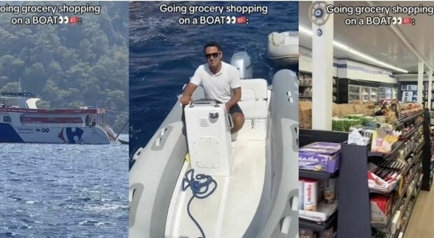 Supermercato sulla barca, l'influencer: «Sono andata a fare la spesa in mezzo al mare»