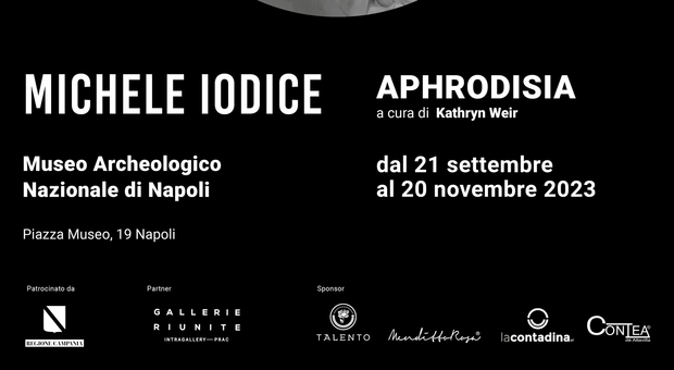 Locandina della mostra di Michele Iodice al MANN "Aphrodisia".