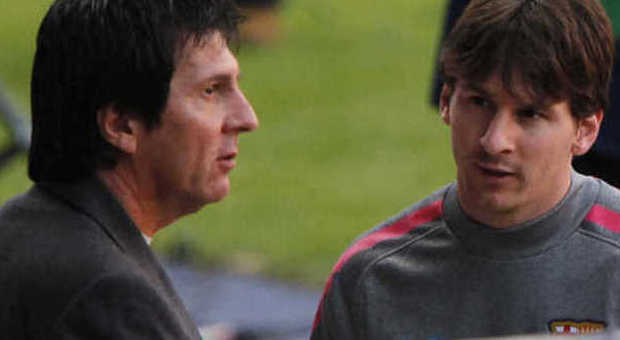 Lionel Messi e il padre Jorge