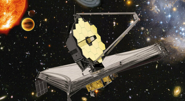 Un rendering del James Webb Telescope della Nasa