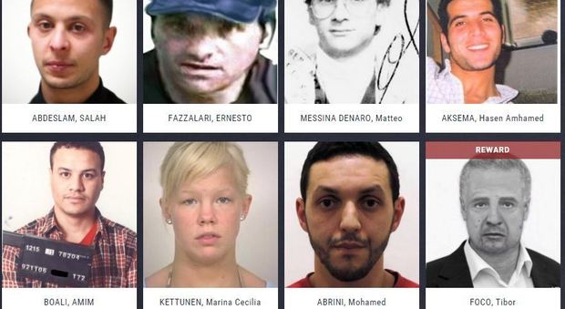 Al via il sito dell'Europol con i più ricercati d'Europa: «Aiutateci a trovarli»