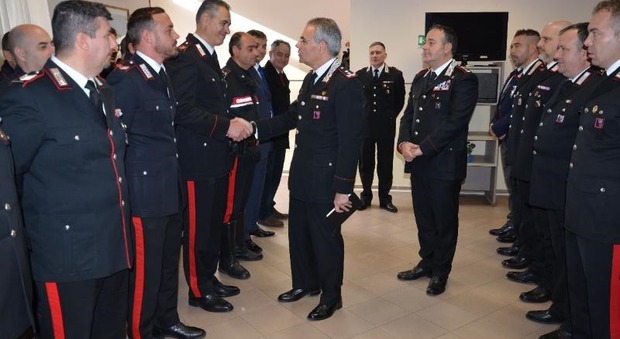 Frosinone, visita del generale dei carabinieri Rispoli: consegnati encomi ai militari