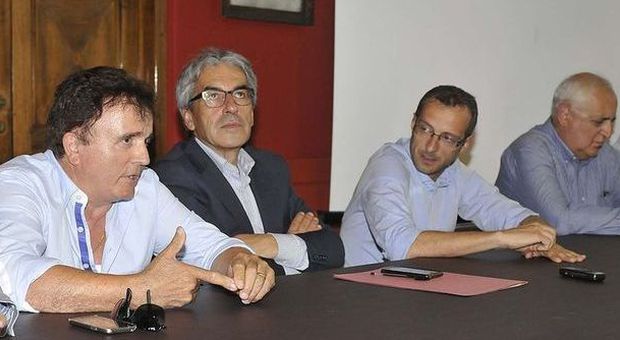 Marco Ferri del Vismara, Franco Arceci, il sindaco Matteo Ricci e il direttore Leandro Leonardi