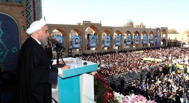 Hassan Rouhani of Iran on Sunday in the city of Yazd, Photo: EPA