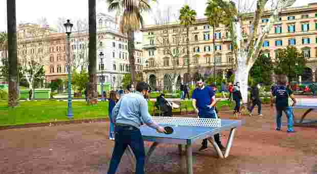 Ping pong a piazza Vittorio