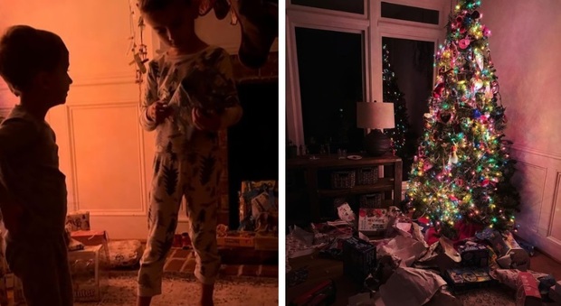 Bambino di 3 anni si sveglia nella notte di Natale e apre i regali di tutta la famiglia: «È il Grinch»