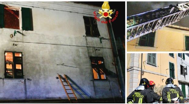 Genova, la casa va a fuoco, lanciano il figlio di 8 anni dalla finestra per salvarlo: è grave