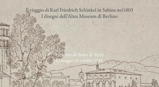 Rarissimi disegni su Rieti e la Sabina in mostra all'Archivio di Stato Realizzati da Schinkel nel 1803